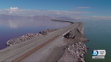 Great Salt Lake drying up as plans to punch hole through causeway are delayed