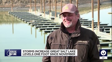 Recent storms increase the Great Salt Lake's water levels